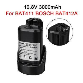 12V 3.0 Ah 3000mAh Li-ion Újratölthető Akkumulátort cserélje ki a BOSCH vezeték nélküli Elektromos fúró, csavarhúzó BAT411 BAT412 BAT412A