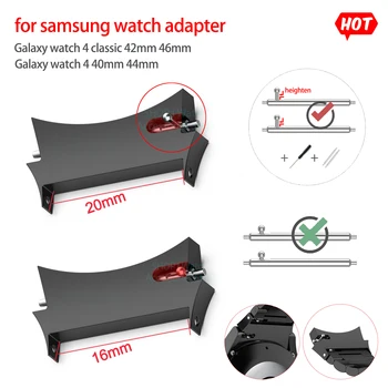 Fém Adapter Samsung Óra 4 Klasszikus 42/46mm Fém Csatlakozó Samsung Galaxy Watch4 40 44 mm Magas Minőség, Gyors Kiadás