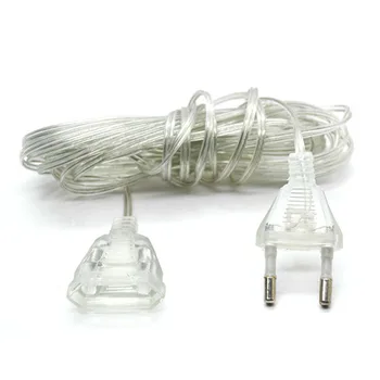 2M 110V, 220V EU-US Plug Szabványos hálózati Hosszabbító Kábel Átlátszó Hosszabbító Kábel LED Tündér, Fények, Ünnep String Fények