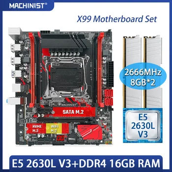 X99 Asztali Alaplap LGA 2011-3 Meghatározott Kit Xeon E5 2630L V3 Processzor, Valamint 16G(2*8G) DDR4 RAM Memória, Alaplap X99-RS9
