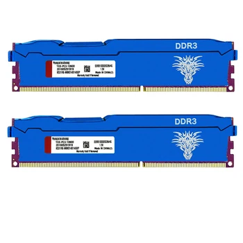 Kék DDR3 RAM 4GB 1333MHz 1600 mhz-es Asztali Memória PC3-10600 PC3-12800 240-Pin Non-ECC nem pufferelt DIMM Kék Mosogató Piros tábla