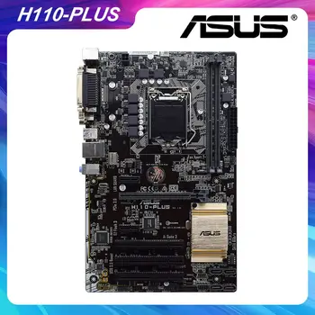 ASUS H110-PLUS Alaplap 1151 Alaplap DDR4 2133MHz 32GB Intel H110-lapkakészleteket Támogató funkciójának Alapvető 7350K 6500 Cpu PCI-E 3.0 USB3.0