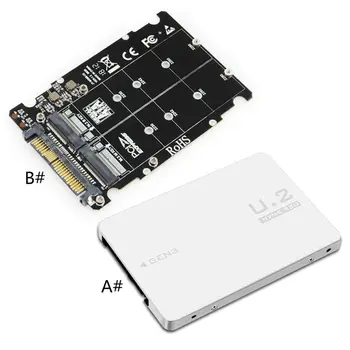 W3JB M. 2 SSD U. 2 Adapter 2 1 M. 2 NVMe SATA-Busz NGFF SSD, PCI-e U. 2 SFF-8639 PCIe M2 Adapter Átalakító Asztali