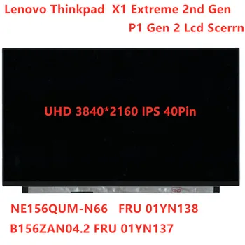 Új/Eredeti Lenovo ThinkPad P1 Gen 2 X1 Extrém 2nd Gen UHD 3840*2160 IPS LCD LED Képernyő NEM-Touch kijelző Panel 01YN137 01YN138