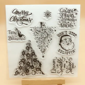 VILÁGOS, BÉLYEG, Karácsonyi Hangulat Scrapbooking saját Kártyát Album Paper Craft Gumi Átlátszó Szilikon AlinaCraft