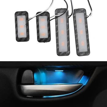 12V Autó RGB Környezeti Fény LED Hangulat Üdv Ajtó Lámpa Háttérvilágítás Belső Dekoráció Autó Kezelni Dekorációs Világítás Automatikus Tartozékok