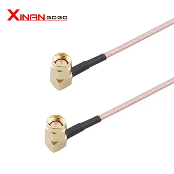  1DB SMA Male megfelelő szöget, hogy SMA Hullám Plug derékszögű Connenctor RG316 Kábel Pigtail Kábel