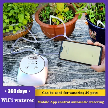 Kert Wifi Ellenőrzési Öntöző Berendezés, Automata Csepegtető Öntözőrendszer Set Home Intelligens Növény, Öntözés Öntözés Időzítő-Vezérlő