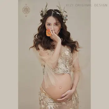 Xizi terhes nők fotózás ruházat 2021 új divat terhes anya stúdió ez a fotó art fotó super fairy a fonalat szoknya