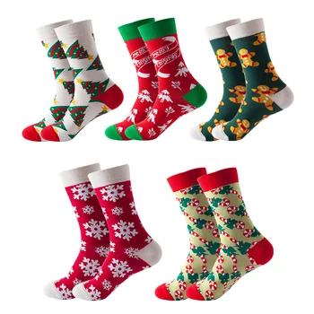 Forró eladó nő Karácsonyi zokni, Divat, őszi-téli hópehely karácsonyfa boldog pamut zokni Vicces ajándékok Csepp szállítás
