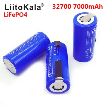 LiitoKala 3.2 V 32700 7000mAh 6500mAh LiFePO4 Akkumulátor 35A Folyamatos Mentesítés Maximális 55A nagyteljesítményű akkumulátor+Nikkel lapok