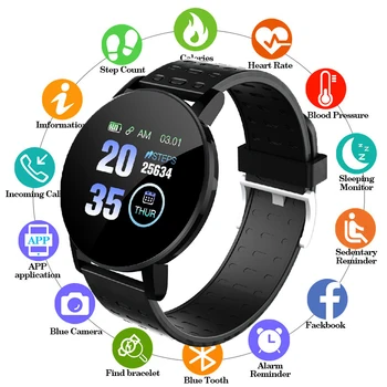 Fit pro 119plus Intelligens Karóra Az Android, IOS Fitness Karkötő, pulzusszám, Vérnyomás Smartwatch Férfiak, Nők, Sport Vízálló