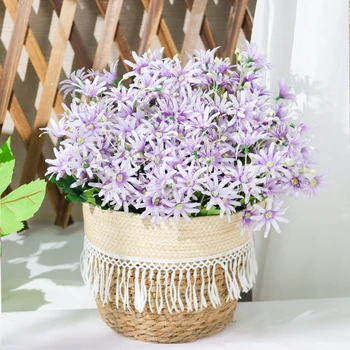 Mesterséges Virágokat Daisy Növények UV Ellenálló Hamis Selyem Tömeges Csokrok Többszínű Ál Zöld Otthon Beltéri ecoration