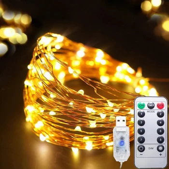 10 20m USB-Tündér LED String Fények 2021 Boldog karácsonyfa Díszek Dekoráció, Otthon Beltéri Karácsonyi 2022 Boldog Új Évet