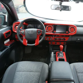 A 2016-2020 Toyota Tacoma ABS autók Belső kezelni keret Központi vezérlőegység panel, dekorációs fedél keret matrica belső
