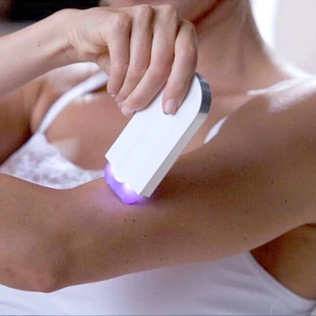 Professzionális, Fájdalommentes szőrtelenítés Kit Lézer Érintse meg Borotva Újratölthető USB Női Test, Arc, Láb Bikini Kezében Borotva szaggatóval