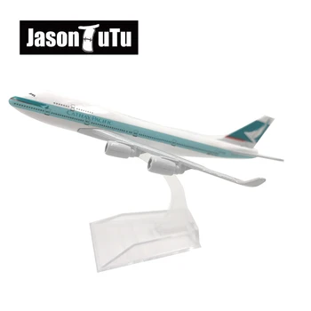 JASON TUTU 16cm Cathay Pacific Boeing 747-es Repülőgép Modell Repülő Modell Fröccsöntött Fém 1/400 Skála Gyári Dropshippin
