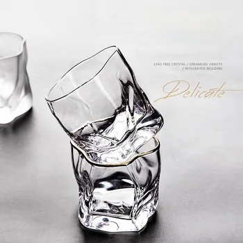 250LM Whiskys Poharat Gyémánt Vágja a Whisky-t, Crystal Prism Régi Üveg Vodkát Pohár Whiskyt Boros Kupa