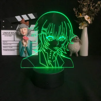 Akril 3D-s USB-s asztali Lámpa Anime LED-es Éjszakai Fény Juzo Suzuya REI Ábra Éjjeli Gyerekek Rajongók Születésnapi Ajándék Tokió Ghoul APP Ellenőrzés