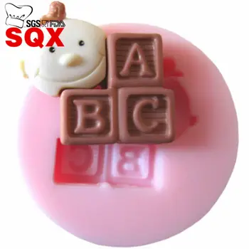 ABC baba alakú Szilikon Penész Csokoládé-Fondant a Torta Penész DIY Szilikon Penész Konyhai kiegészítők SQ15116