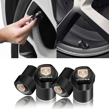 4db kerék szelep sapka, fém, fekete ajtó mag hatszögletű autóalkatrész Dodge Caliber Utazás ram durango Charger SRT 2021 logó