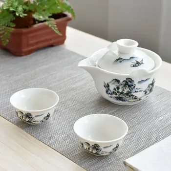 Porcelán Kínai Teáskanna Meghatározott Utazási Kung Fu Vízforraló Kerámia Teaware