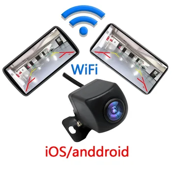 Vezeték nélküli Autó Visszapillantó Kamera WIFI Tolató Kamera, Kamera HD éjjellátó Mini Test Menetíró készülék az iPhone, illetve Android