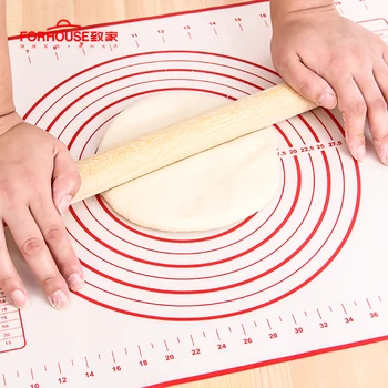 Szilikon Sütés Szőnyeg Tészta Táblák Rolling Mat Összecsukható Pad Cookie-tapadásmentes Dagasztás Bakeware Edények Mat