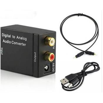 Digitális-Analóg Audio Átalakító Adapter Digitális Optikai RCA Koaxiális Toslink Jelet Analóg Audio Átalakító RCA DVD