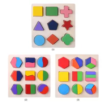 Fa Geometriai Formák Rendezése A Matek Montessori Puzzle Óvodai Tanulás A Játék Baba, Kisgyermek Játékok Ajándékok