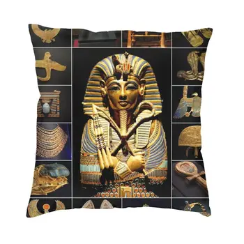 Luxus Egyiptom Ősi Király, Tutanhamon Hieroglifák párnahuzat a Kanapé Puha Egyiptomi Fáraó párnahuzat Dekoráció
