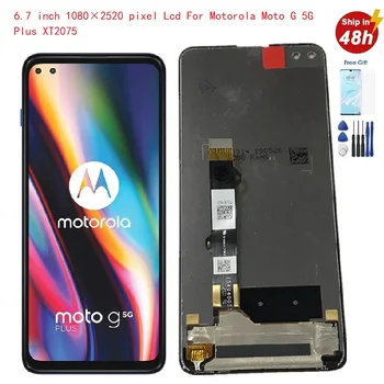 6.7 hüvelykes Motorola Moto G 5G Plus LCD Kijelző érintőképernyő Digitalizáló Panel Moto G5G Plus LCD XT2075 G5G Kijelző Plus