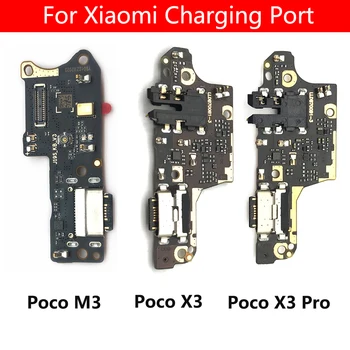 USB Töltő Xiaomi PocoPhone POCO M3 X3 Pro NFC Globális Verzió Töltő Port Dokkoló Csatlakozó Mikrofon Testület Flex Kábel