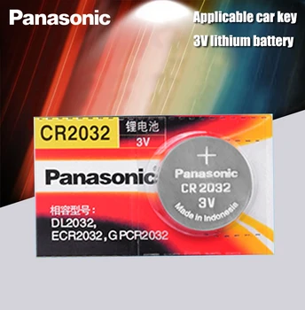 Panasonic Eredeti cr2032 elemmel működik 3 v-os Érme Lítium Akkumulátor Nézni Távirányító Kalkulátor cr2032
