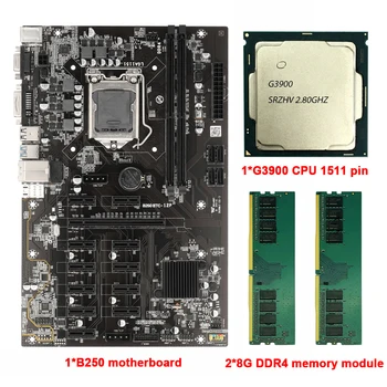 B250 BTC Bányászati Alaplap Támogatja LGA1151 DDR4 Maximum 16 gb-os 12 PCIE GPU Bányászati ETH Alaplap A BTC készített eht Alaplapja Bányász Rig