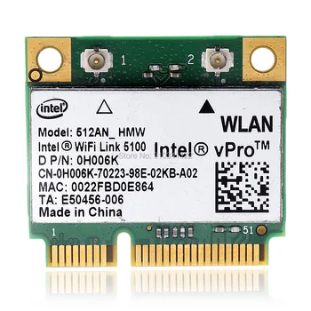 LINK 5100 512AN_HMW Mini PCI-E 802.11 N 300Mbps WIFI WLAN KÁRTYA DELL CY256 2,4 GHz/5.0 GHz-es INTEL Dell Toshiba Ingyenes Szállítás