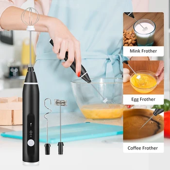 Elektromos Tej, Kávé, tejhabosító Újratölthető USB Hordozható Ostorozó habverővel Habverővel Buborék Készítő Mixer Turmixgép