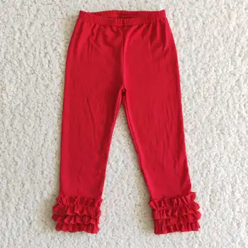 Piros pamut hab fodros leggings gyerekek boutique ruházat lányok nadrág