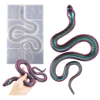 DIY Kígyó Kristály Penész Epoxi Gyanta Szilikon Kézműves Dekoráció Tükör Kígyó Koponya Dekorációs Eszköz