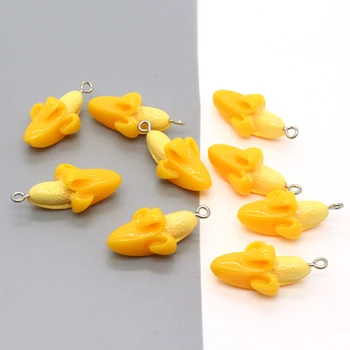 10db Mini Gyanta Sárga Banán Fülbevaló Varázsa DIY Medálok A Nyaklánc Keychains Dekoráció, Kiegészítők, Ékszerek, Hogy