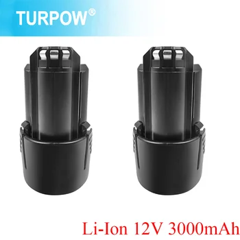 Turpow 12V 3000mAh Li-Ion Újratölthető Akkumulátor Bosch 12V vezeték nélküli Elektromos Fúró Akkumulátor BAT412 BAT412A BAT411A