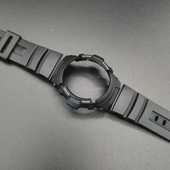 Vigyázz Tartozékok Fekete Gyanta Magas Minőségű Sweatproof Watchbands A Casio G-SHOCK AWG-100/M100 AW-590/591 Csere Karkötő