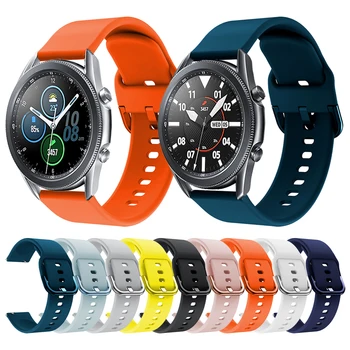 Samsung Galaxy Óra 3 45mm, 41 mm-es Sport Szilikon sáv a Galaxy watch3 Aktív 2 Cserélhető óraszíj Karkötő Watchband