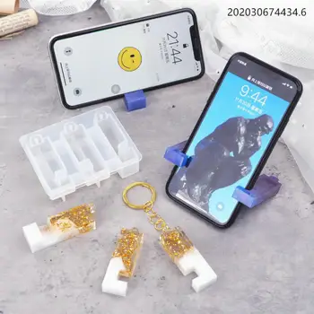 Mobiltelefon tartó Gyanta Penész Szilikon DIY Eszközök Keychains Medál Ékszer Kiegészítők Formákat