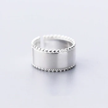 MEYRROYU 925 Sterling Ezüst Gyűrű Korea Fényes Gyűrű Női Férfi Nyitott Gyűrűk Ékszerek 2021 Új Termékek, Nagykereskedelmi