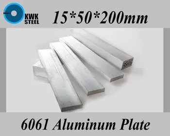 15*50*200mm Ötvözött Alumínium 6061 Lemez, Alumínium Lemez DIY Anyag Ingyenes Szállítás