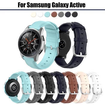 Csere Watchband 20mm 22mm Samsung Galaxy Óra Aktív 2 Bőr Szíj Karszalag A Huawei Óra GT 2 Rózsaszín Heveder Zenekar