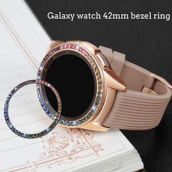 Gyémánt keret gyűrű Samsung Galaxy Nézni 42mm védő burkolata Sport divat Ragasztó Fém lökhárító Tartozékok Galaxy 42