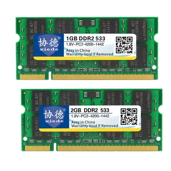 2db Xiede Laptop Memória Ram Modul Ddr2 533 Pc2-4200 240Pin Dimm-533Mhz A Notebook X028, 1 gb & 2Gb