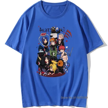Új Érkezés A Férfiak 100% Pamut Akatsuki Anime Vintage T-Shirt O'Neck Tee Hipszter Király Grafikus Maximum